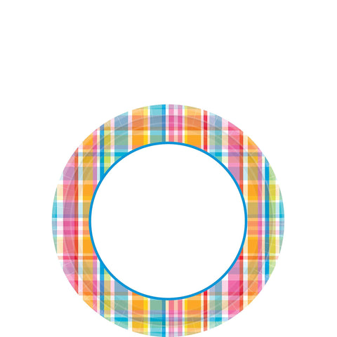 AmscanBright Border Party Plate, 6.75", 40 Ct.
