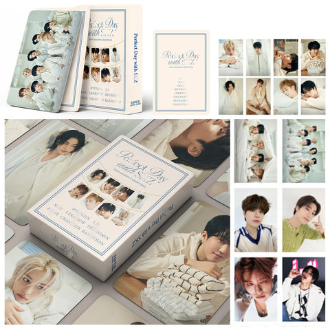 BLUECO 55 Pcs Stray&kids Lomo Cards 2024-Perfect-Day with SKZ Merchandise Photocards Set SKZâ€˜s Fans Cards for Party Decorations