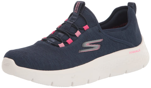 Skechers Women's GO Walk Flex-Lucy Sneaker, Navy, 8 Wide