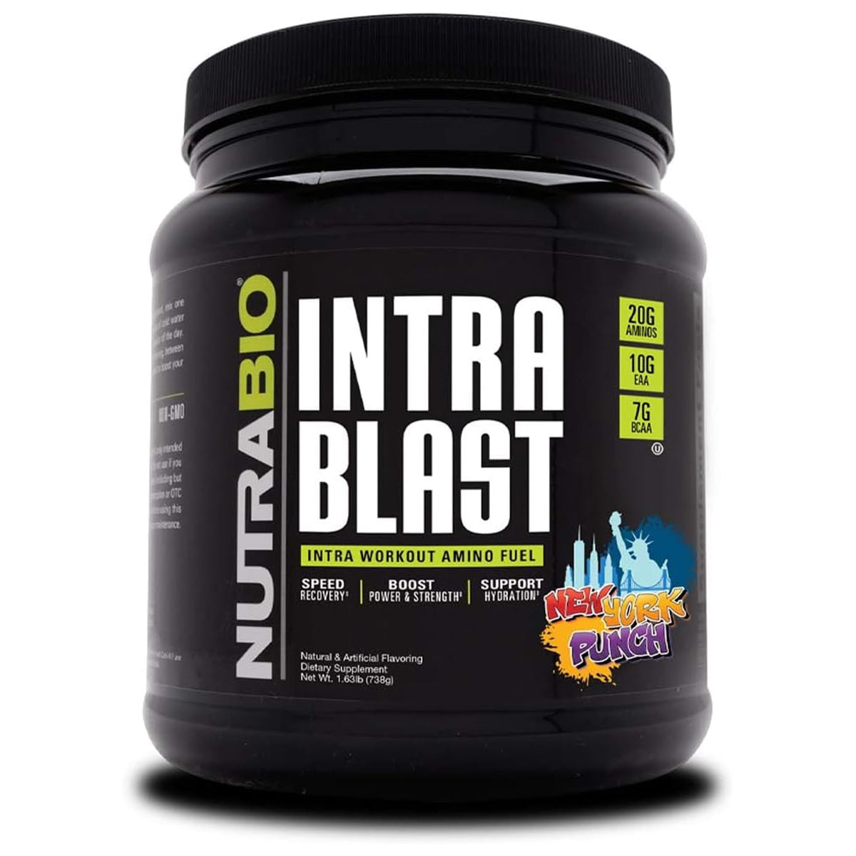 NutraBio Intra Blast and Pre-Workout Powder - Advanced Electrolyte Performance Drink - Amino Acid Recovery, EAA/BCAA Formula - Non-GMO and Gluten Free - New York Punch - 30 Servings