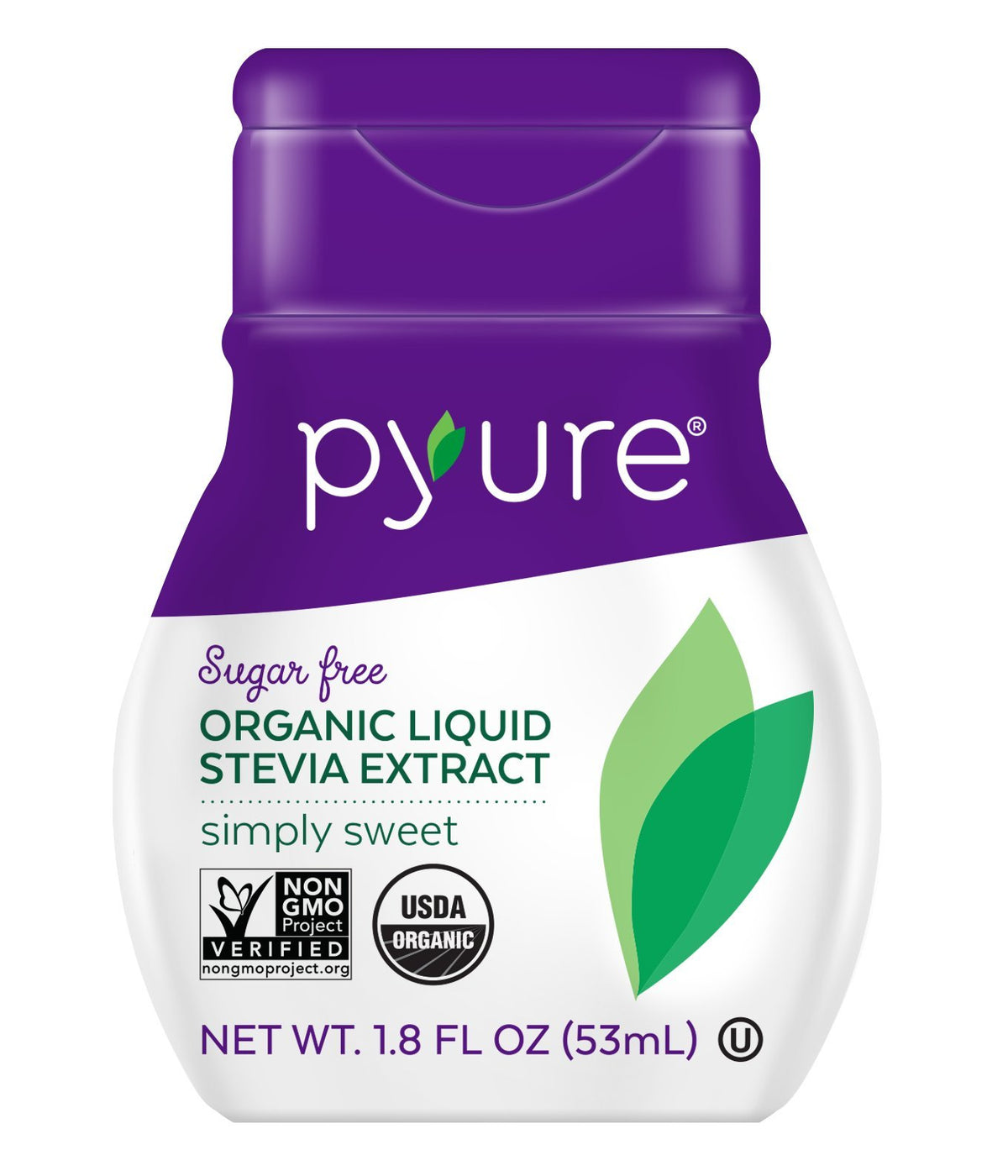 Pyure Organic Liquid Stevia Extract Sweetener, Simply Sweet, Sugar Substitute, 200 Servingsper Container, 1.8 Fl. Oz. (Pack of 6)