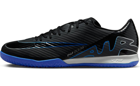 NIKE Men's Vapor 15 Academy Soccer Shoe, Black Chrome Hyper Royal, 10 US