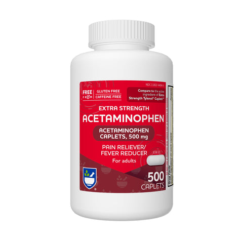 Rite Aid Extra Strength Acetaminophen, 500mg - 500 Caplets | Pain Reliever & Fever Reducer | Migraine Relief Products | Joint & Muscle Pain Relief Pills | Menstrual Pain Relief | Back Pain Relief