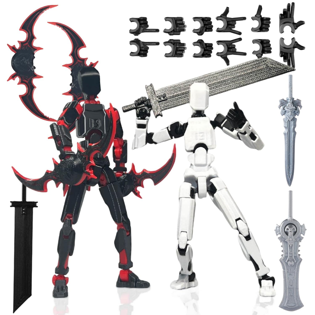 (Assembly Completed) T13 3D Printed Action Figure, Dummy 13 Lucky 13 Action Figures, 3D Printed Robot Titan 13 Action Figure for Desktop Decoration, Birthday Anniversary Creative Gifts