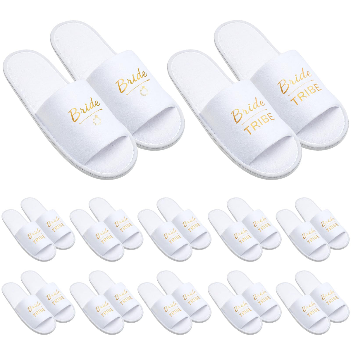 ramede Set of 12 Bridesmaid Slippers Disposable Wedding Bride Slippers Bulk Bridesmaid Gifts for Wedding Day Bridal Party Women Bachelorette Party Favor