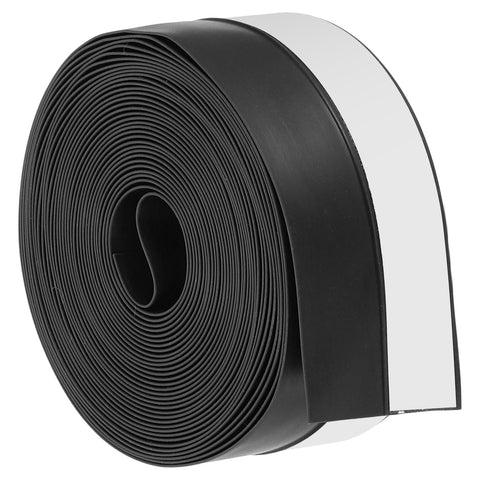 PATIKIL 16.4Ft Weather Stripping Door Seal, 35mm/1-3/8"W Silicone Self Adhesive Dustproof Waterproof Door Sealing Tape for Door Bottom Sealer Shower Glass Gaps, Black