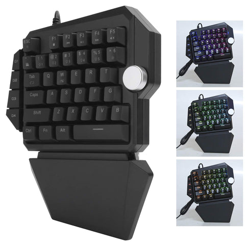 CCYLEZ RGB Backlight Mechanical Keyboard,44 Keys One Handed Keyboard,Gaming Keyboard for PC Computer Peripherals
