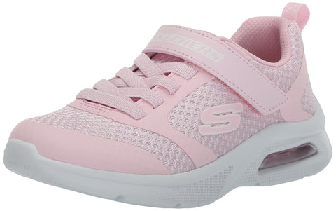 Skechers Girls Microspec Max Sneaker, Light Pink, 11 Little Kid