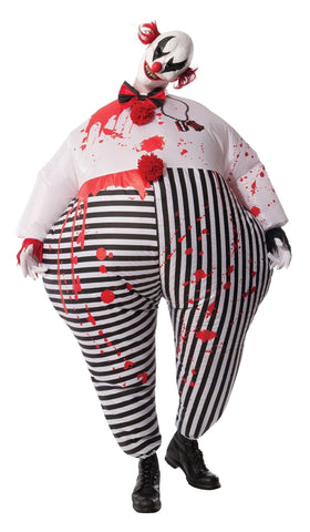 Rubie's Official Adult's Creepy Inflatable Clown Halloween Horror Costume - Standard One Size, Multi-Coloured,810509
