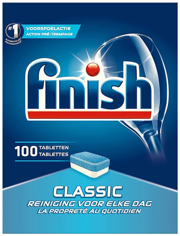Finish Powerball Classic Dishwasher Tablets 100-Pack for Powerful Clean