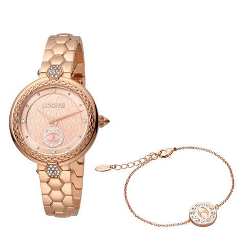 Just Cavalli Creazione 3 Women's Watch Analogue Quartz Set Including Bracelet JC1L128M0085