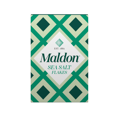 Maldon - Sea Salt Flakes, Unique Pyramid Shaped Salt Flakes, Perfect for a Wide Range of Dishes, Hand-Harvested for Four Generations, 250g Box