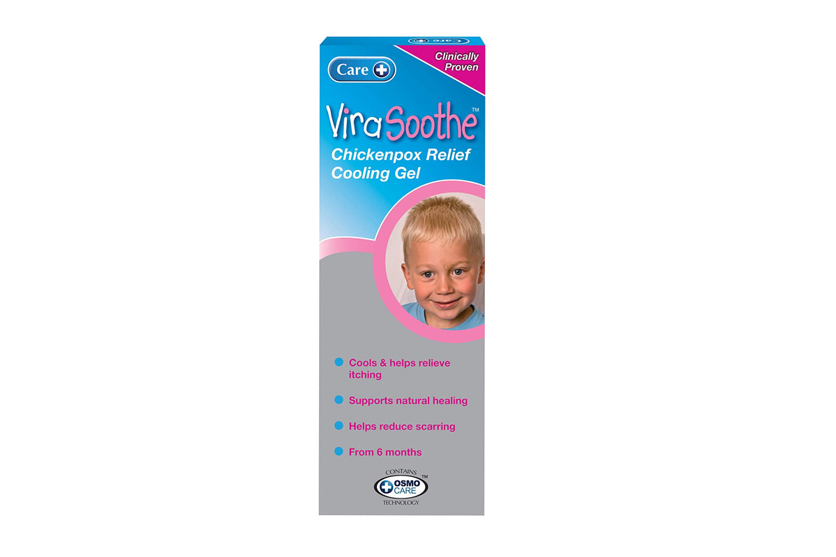 Care ViraSoothe Gel, Chickenpox Relief, Cools and Soothes Skin, Suitable 6+ Months Old, Supports Natural Healing, Helps Stop The Itch, Clinically Proven Effective Relief Against Symptoms, 75g Gel