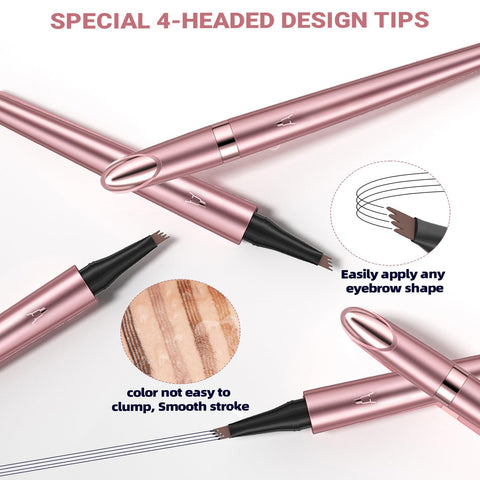 Generic 2024 New Magic Eyebrow Pencil, 3D Waterproof Microblading Eyebrow Pencil Contouring Pen, 4-Tipped Precise Brow Pen, Long-Lasting Natural Fine Stroke Eyebrow Pencil (1pcs)