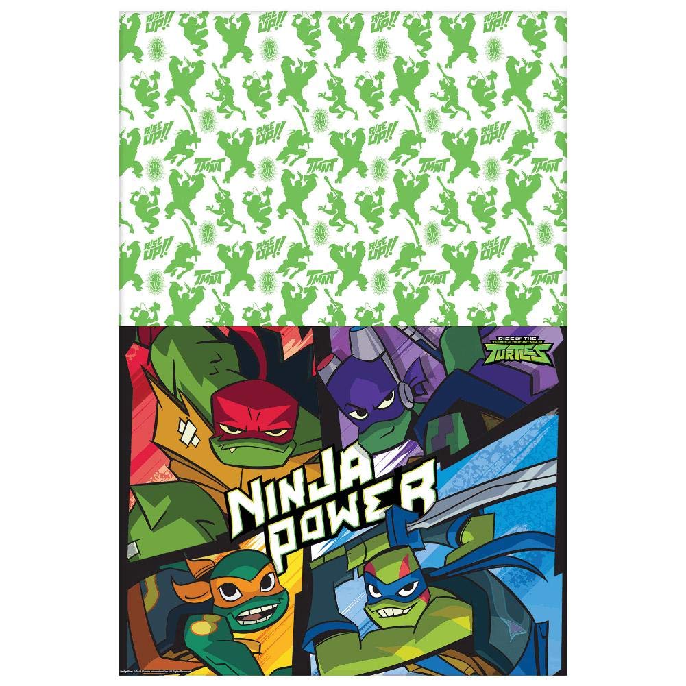 Rise of the Teenage Mutant Ninja Turtle Plastic Table Cover - 54" x 96" | Multicolor | 1 Pc.