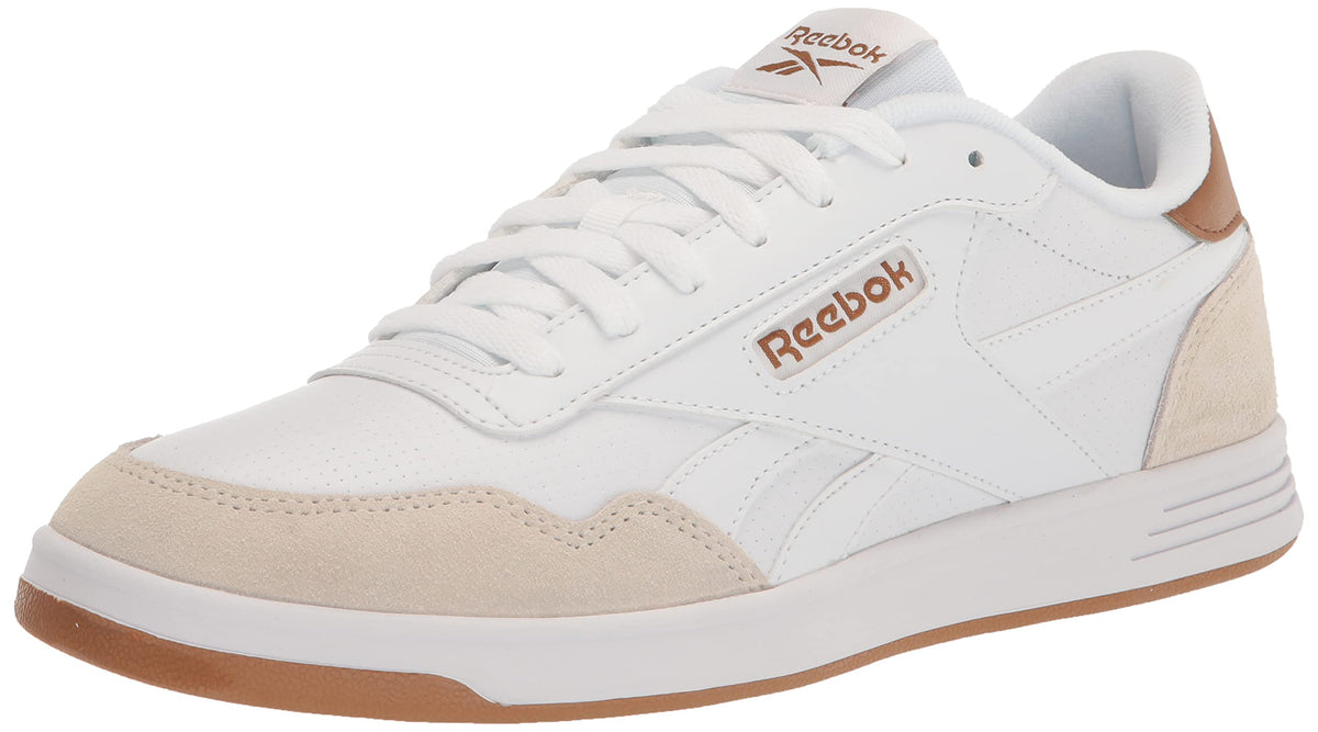 Reebok Unisex Court Advance Sneaker, Footwear White/Wild Brown/Alabaster, 8 US Men