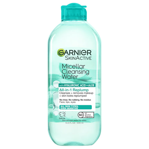 Garnier SkinActive Micellar Hyaluronic Acid Replumping Cleansing Water, 13.5 fl oz