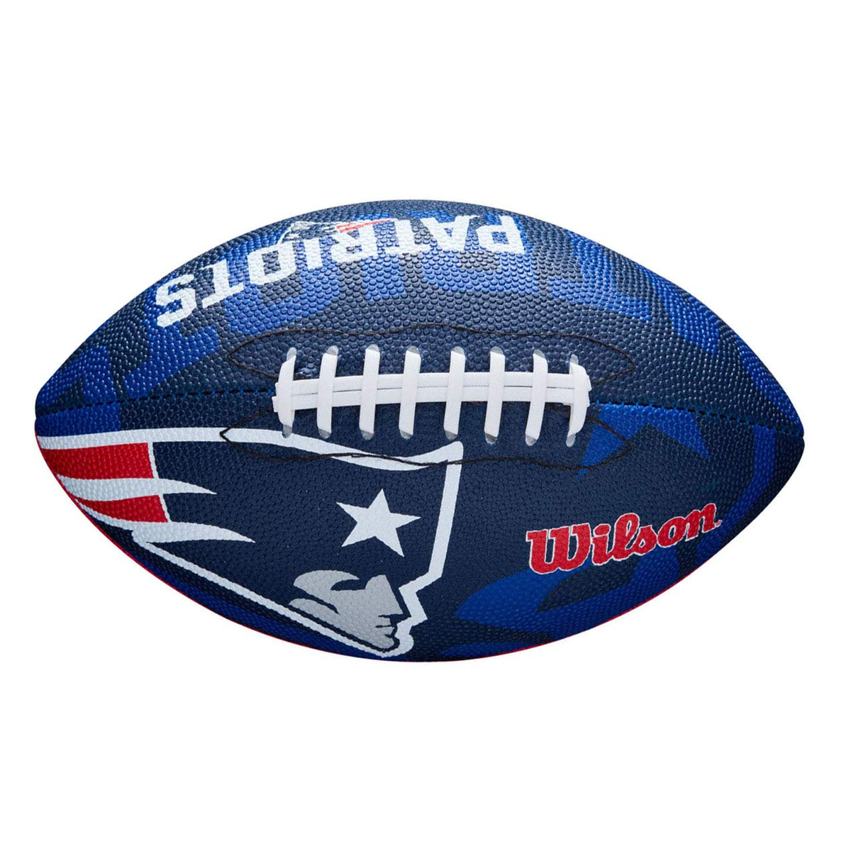 Wilson NFL Team Logo New England Patriots Junior American Football Blue/Red