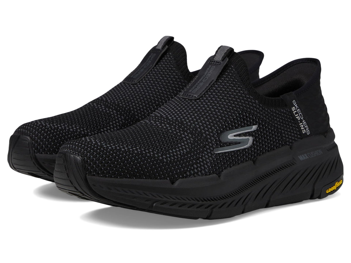 SKECHERS Men's Max Cushioning Premier 2.0, Black/Black, 8.5 Wide