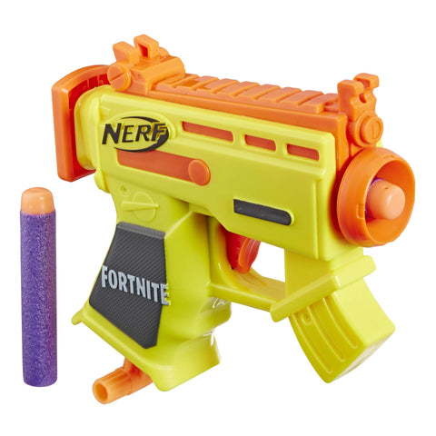 Fortnite Micro AR-L Nerf MicroShots Dart-Firing Toy Blaster and 2 Official Nerf Elite Darts for Kids, Teens, Adults