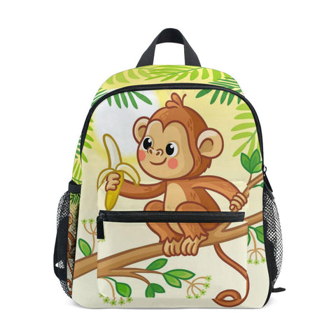 BOENLE Cute Monkey Toddler Backpack Preschool Bookbag Boys Girls Mini Bag Kids Daycare Kindergarten