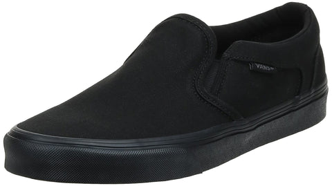 Vans Men's Asher Trainers, Canvas Black Black, 16