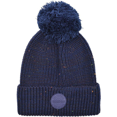 Lambretta Mens Chunky Knitt Knitted Bobble Hat - Navy