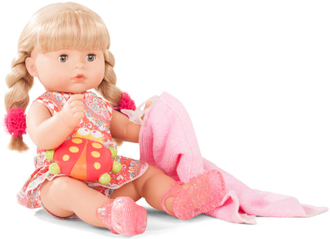 Gotz 1818242 Maxy Aquini Vintage Doll - 42 cm Bathing Baby Doll with Blonde Hair and Blue Sleeping-Eyes - Suitable Agegroup 3+