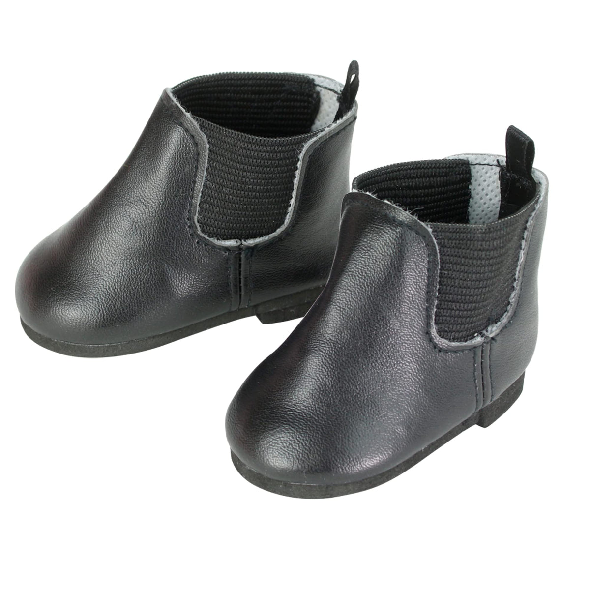 Sophia's 18" Doll Chelsea Ankle Boots, Black Faux Leather