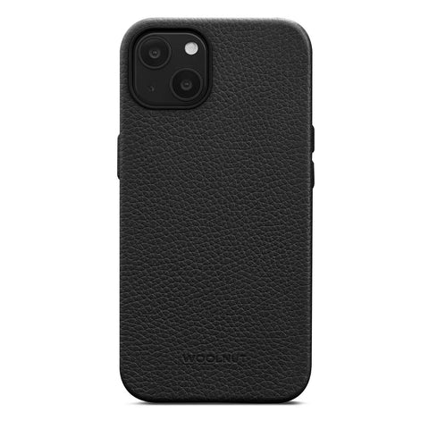 Woolnut Leather Case for iPhone 13 Case Black