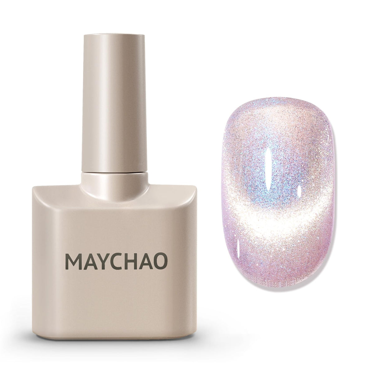 MAYCHAO 15ML Cat Eye Gel Nail Polish Aurora Mermaid Gel Polish with Magnet, Magnetic Gel Nail Polish Reflective Aurora Color UV Magnetic Gel Salon DIY at Home 0.5 OZ