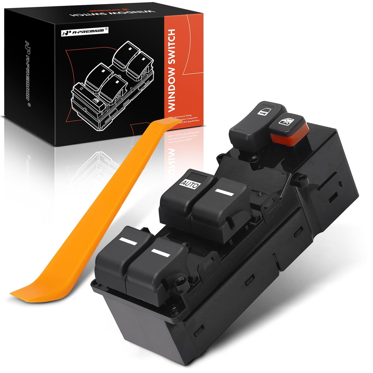 A-Premium Front Driver Side Master Power Window Switch Compatible with Honda Accord 2003-2004, Sedan, Fit LX Submodel Only, Replace# 35750SDAA02, 35754SDA305