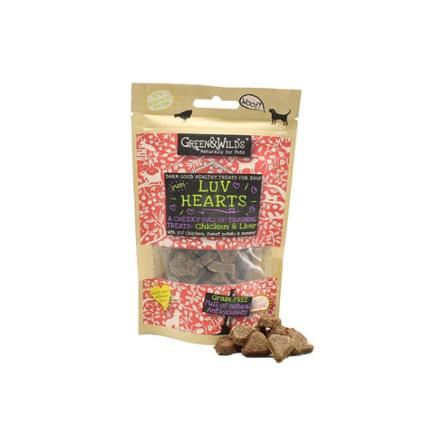 Green & Wilds Eco-Friendly Dog Treats - Luv Hearts