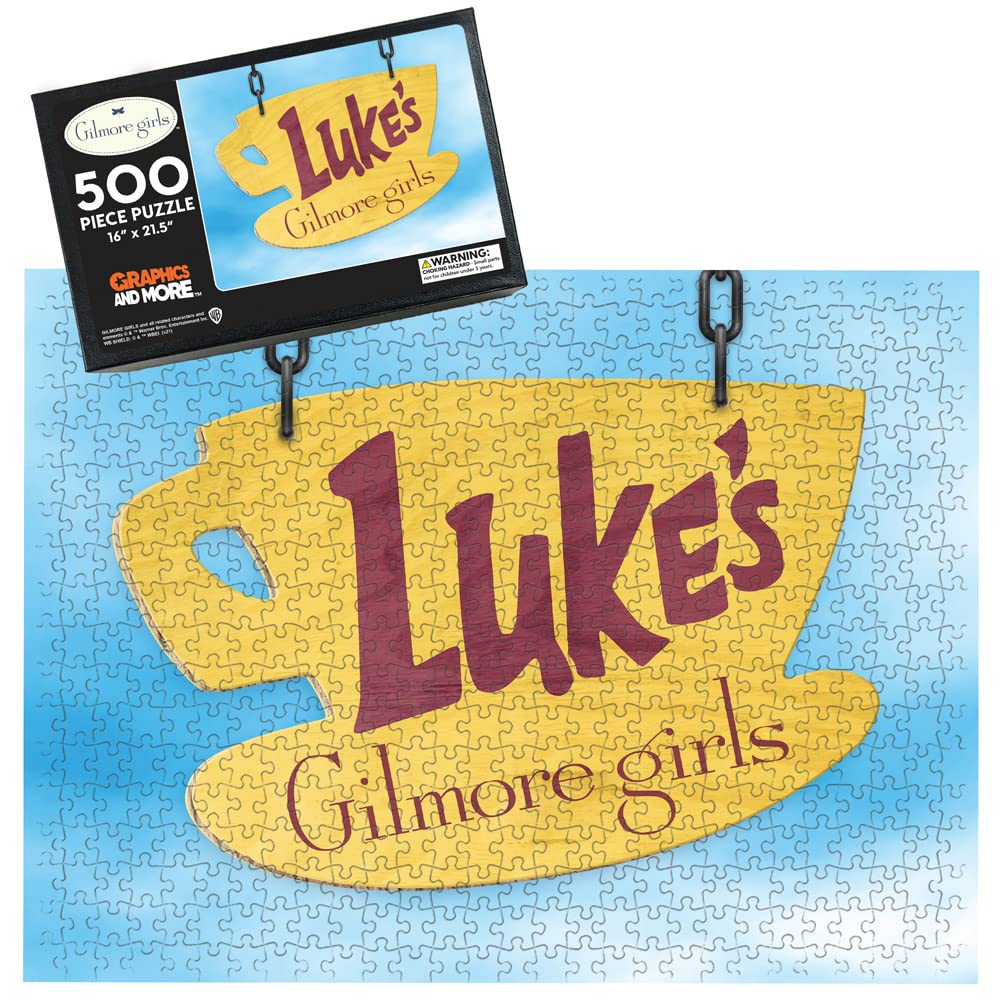 Gilmore Girls Luke's Diner Sign 500 Piece Jigsaw Puzzle for Adults, 16" L X 21.5" W
