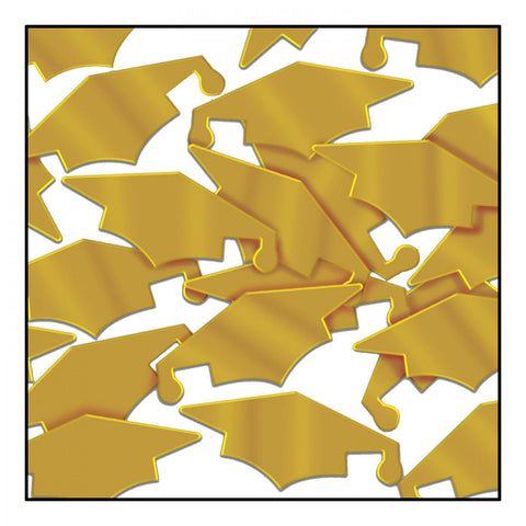 Fanci-Fetti Graduate Caps (gold) Party Accessory (1 count) (1 Oz/Pkg)