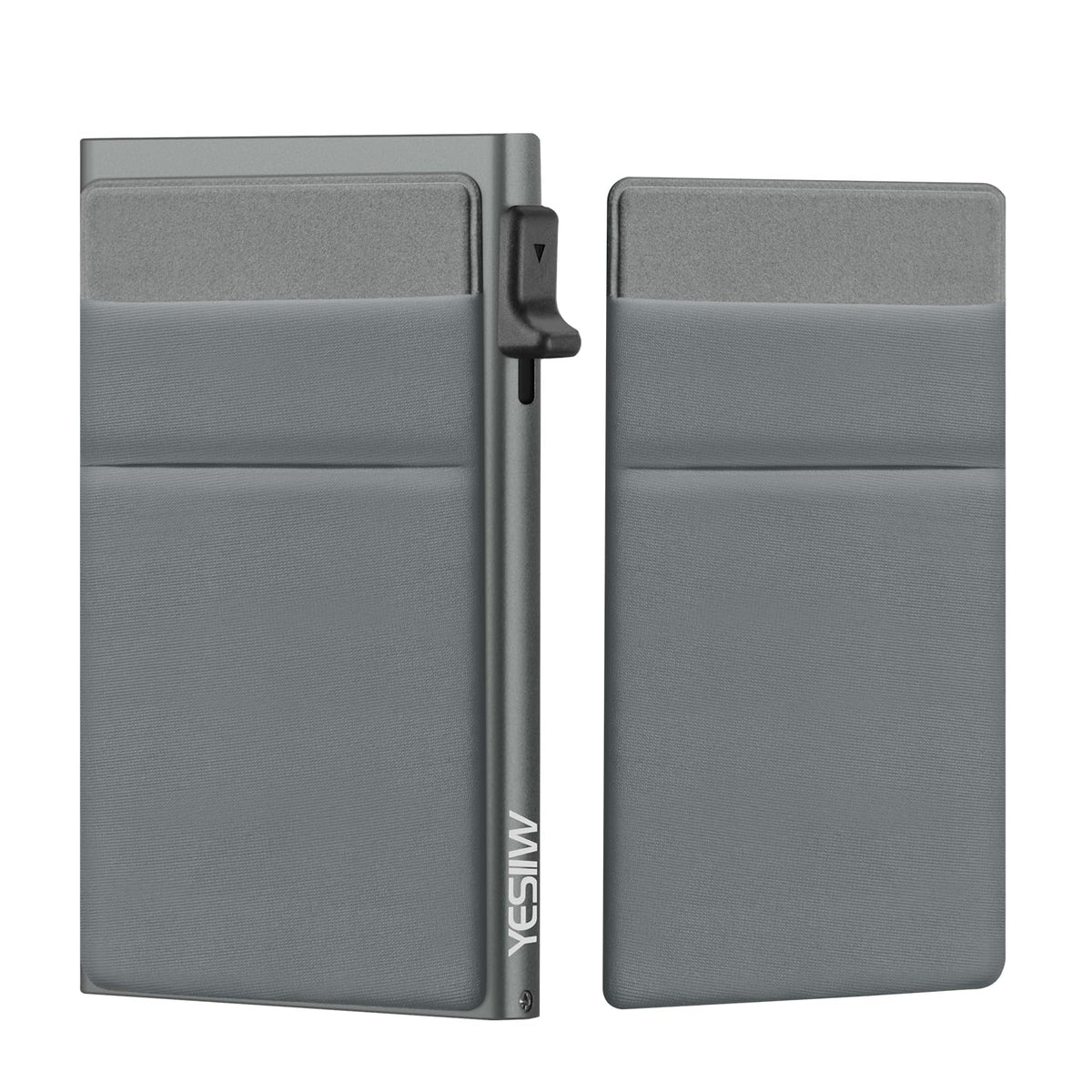 YESIIW Men's Wallet RFID Blocking Slim Metal Credit Card Holder for Men, Stylish and Durable, Holds Credit and Debit Cards securely, Grey Color