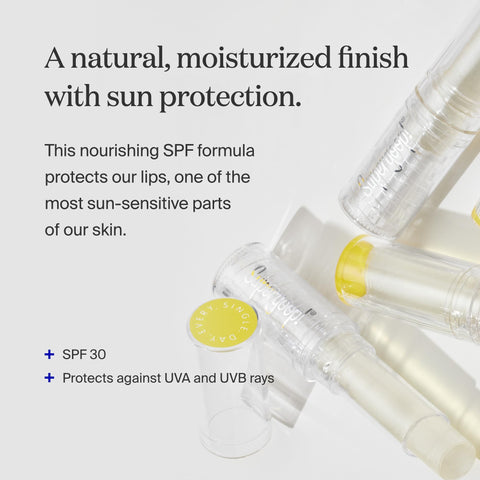 Supergoop! Lipscreen Sheer SPF 30 - Lightweight Clear Lip Balm with Acai Fruit Oil - Hydrates & Protects - Natural Finish - 0.12 oz