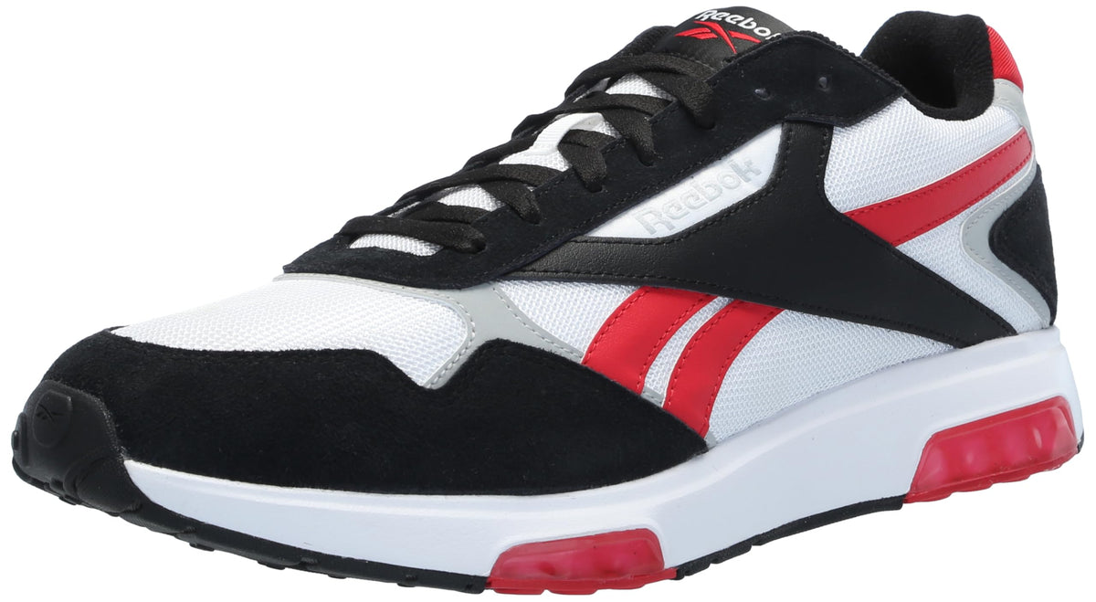 Reebok Unisex Glide DMX Sneaker, White/Vector Red/Black, 9 US Men