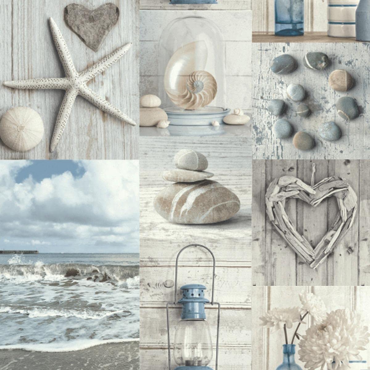 Arthouse Maritime Collage 699000 Wallpaper Blue