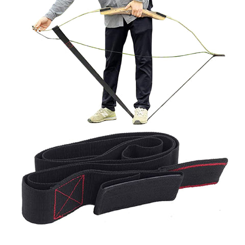 Azarxis Archery Bow Stringer Recurve Bows String Archery Bowstringer, Woven Tip Limb, Length 177cm, Width 4.9cm, Black