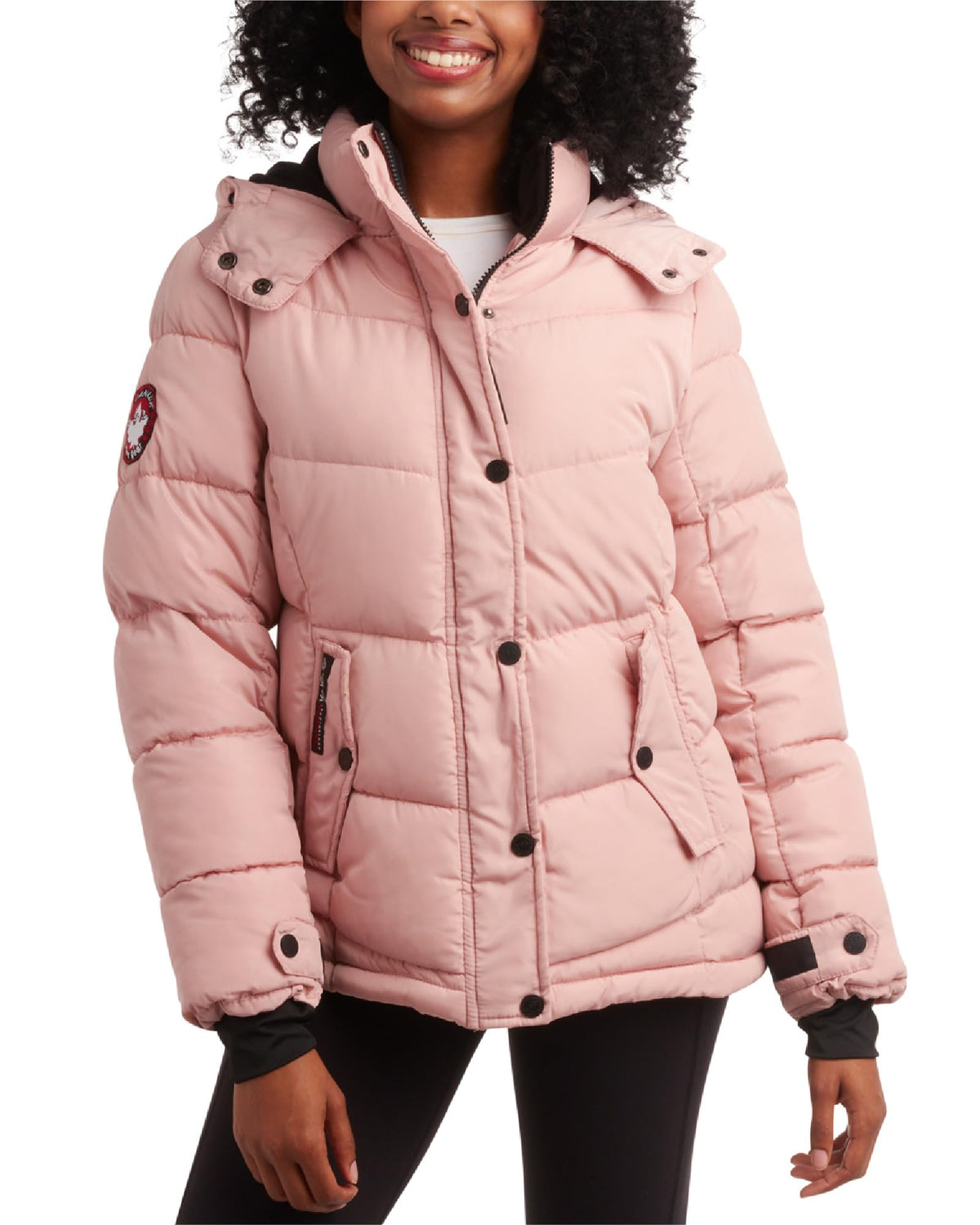 CANADA WEATHER GEAR Women's Winter Coat - Quilted Heavyweight Puffer Parka Coat - Plus Sized Jacket for Women (S-3X), Dusty Rose, Large