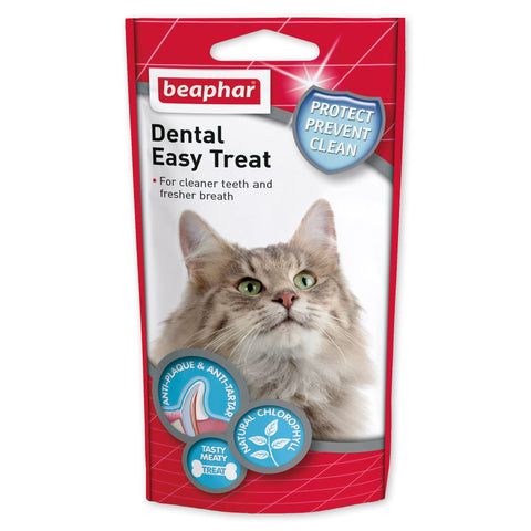 Beaphar | Dental Easy Treats | Tasty Dental Care For Cats | For Cleaner Teeth & Fresher Breath | 35g pack