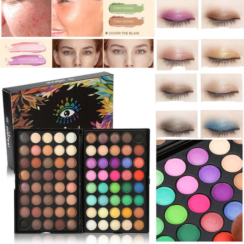 FILFEEL 80 Colors Eyeshadow Palette, Candy & Earth Colors Professional Pearl Matte Eye Shadow Cosmetic Makeup Set