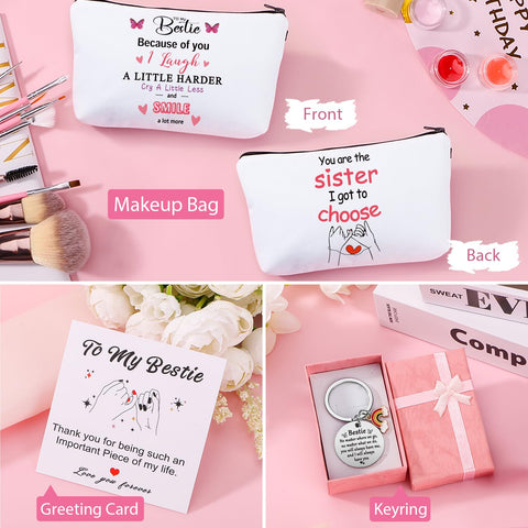 Birthday Gifts for Women Best Friend, Bestie Best Friend Gifts For Women, Friendship Pamper Hamper Relaxation Gifts Ladies Set Care Package Box, Female Christmas Xmas Presents for Friends Bff Sister