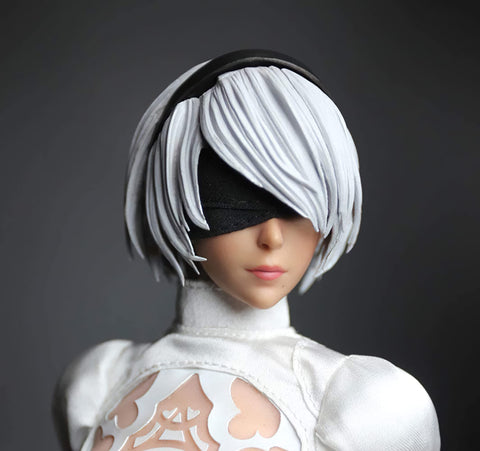 Phicen 1/6 Nier Automata Yorha No.2 Type B Head Sculpt for 12" SUPERDUCK SET026 Figure