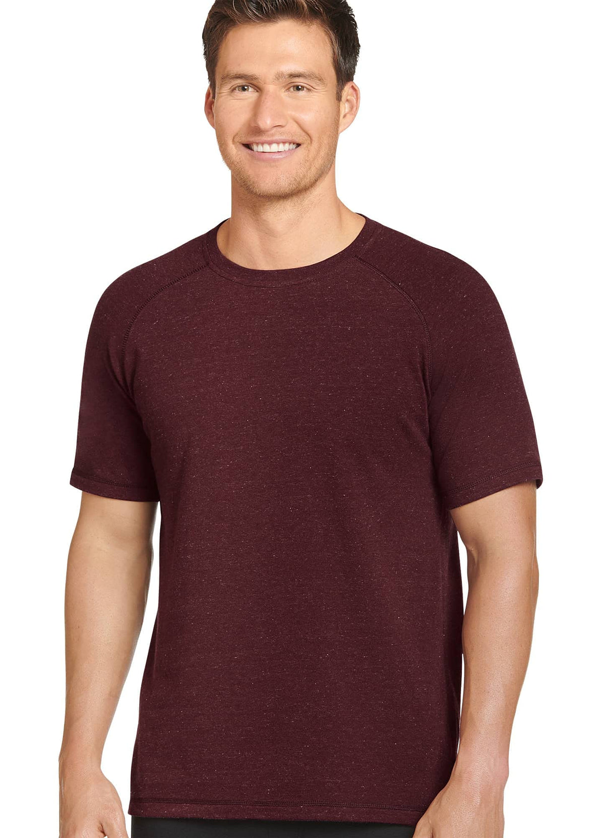 Jockey Men's Sportswear Eco Cotton Crew Neck Tee, Zinfandel Neps, l
