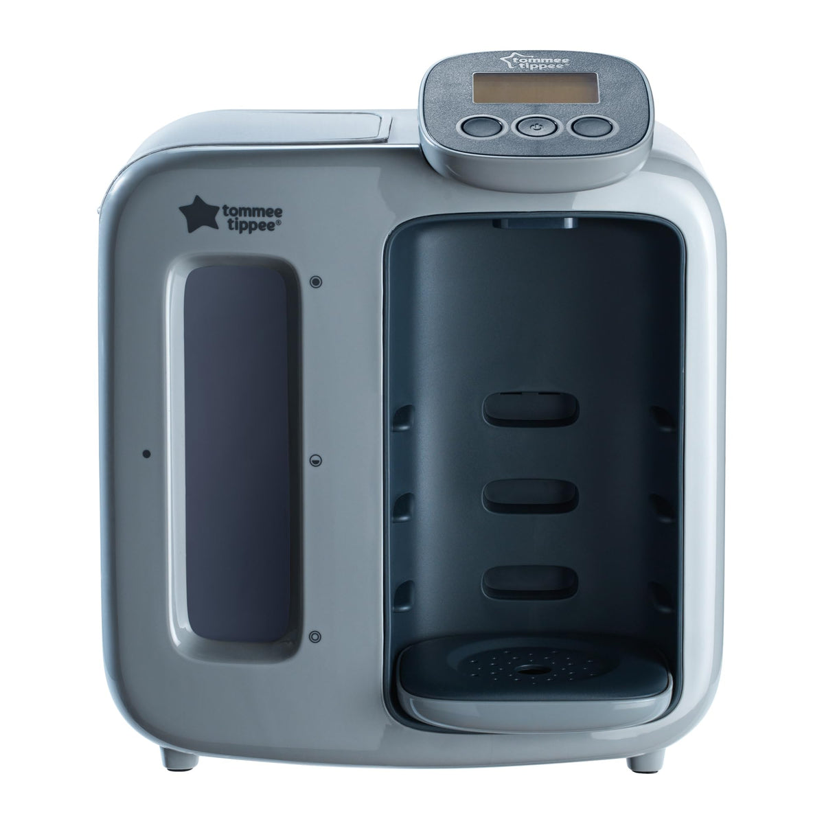 Tommee Tippee Perfect Prep Day & Night, Baby Bottle Maker Machine with Digital Display and Adjustable Volume, Grey