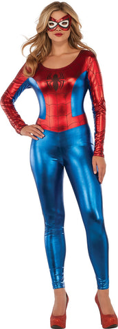Marvel Universe Superhero Style Deluxe Spider Girl Catsuit Costume, Multi, Small