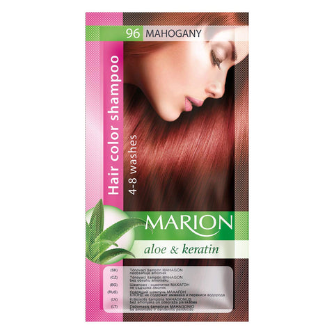 Marion Hair Color Shampoo in Sachet Lasting 4-8 Washes - 96 - Mahogany