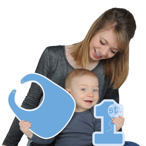 Beistle Boys 1st Birthday Party Decorations, 3" - 46", Blue/Gray/White/Yellow